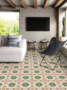12 piezas de adhesivos de suelo estilo vintage marroquí, autoadhesivos, resistentes al agua y al deslizamiento, extraíbles, que se pueden usar para decoración de piso, pared, gabinete, escritorio en sala de estar, dormitorio, cocina y baño, disponibles en tres tamaños: 15 x 15 cm / 20 x 20 cm / 30 x 30 cm, pegatinas, calcomanías de pared, calcomanías de vinilo para decoraciones del hogar, elementos decorativos primaverales para renovar su hogar, pegatinas de decoración Rama