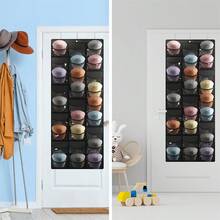 1 件棒球帽架收纳盒，27 个口袋，门上帽子收纳盒，带大透明口袋和 3 个挂钩，用于帽子存放和展示，黑色，性别揭秘派对，非常适合生日、婚礼、派对，是送给同事、朋友和家人的完美礼物，适合返校 - 彩色 - 查看 8