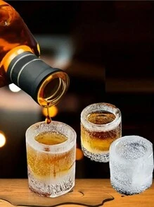 1入組冰杯模具，DIY中空冰塊製作工具，為美式酒吧打造創意冰瀑 - 黑色 - 查看 3