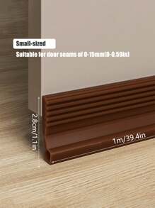 100 cm Forme de goutte d'eau Bande d'étanchéité de joint de porte Bande d'étanchéité de fond de porte sans couture auto-adhésive avec motif anti-dérapant, design d'isolation acoustique pour la porte du bas de la pièce