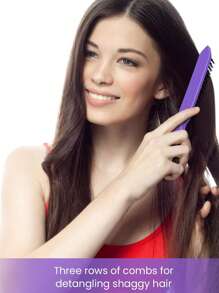 4pcs Comb Set With 200ml Spray Bottle For Teasing, Edging, And Back Brushing - Rat Tail Comb And Edge Comb, For Styling Women's Hair ,Hair Styling Tools Hair Accessories - Purple - View 5