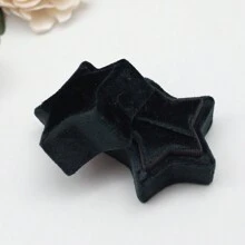 1入組5.5*5.5*5cm絨面戒指盒，五角星形婚戒盒，星空珠寶包裝盒，可愛的五角星戒指盒，適用於儲存戒指和耳環，適合求婚、結婚和禮物贈送 - 彩色 - 查看 7
