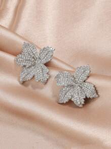 rakol 2 pièces Boucles d'oreilles minimalistes élégantes en feuille de cuivre, convient pour un port quotidien pour femmes