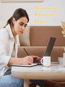 1PC Gold Foil Acrylic Coasters For Drinks, Drink Coasters Cup Mat For Drinks Coasters For Home Coffee Coasters, Gold Acrylic Coasters For Tabletop, Cups, Mugs, Bowls, Teapots, Non-Slip Protection, Coaster Set For Decor - Gold Foil Coasters - View 4