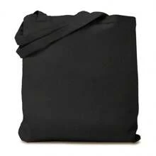 1pc reclame bedrukt logo canvas tas, handtas, blanco voorraad diy handgetekende graffiti kat haai boodschappentas boodschappentas tas canvas handtas voor vrouwen grote capaciteit schoudertas vrouwen - Zwart - Bekijken 10