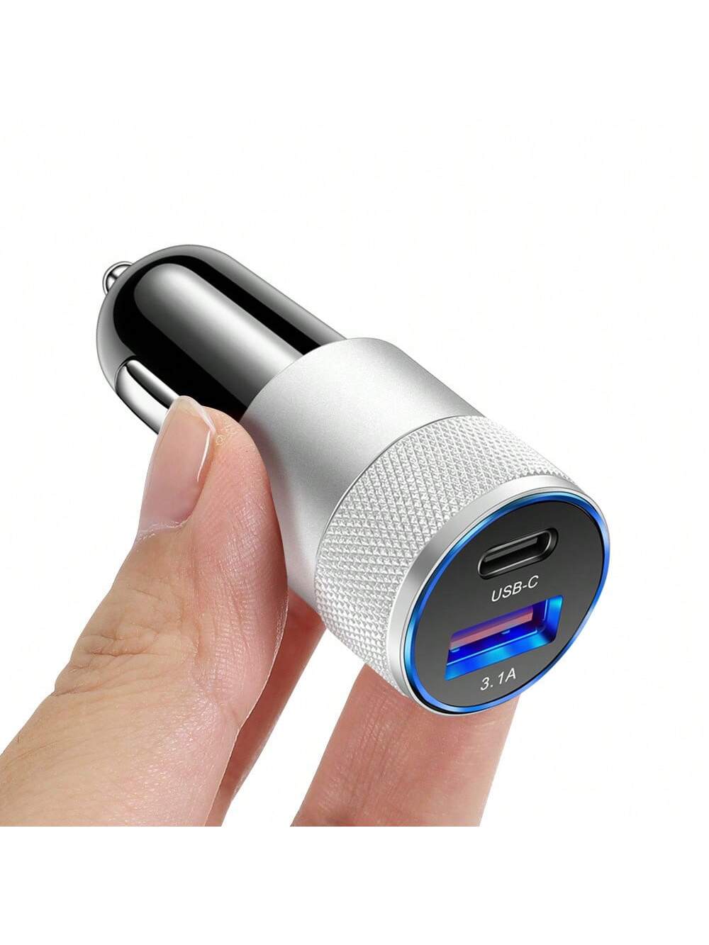 شاحن سيارة سريع 3.0 – صغير ومعدني – 3.1 أمبير – مع...
