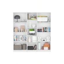 Trues 3 Piece Living Room Set With 3 Bookcases, White- - 如圖所示 - 查看 1