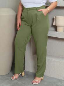Plus Size Pants - Matcha - View 3