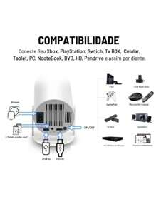 Mini Portable 4k Projector HY300 Magcubic Wifi Bluetooth Support Android White Color 110/220V - White - View 7