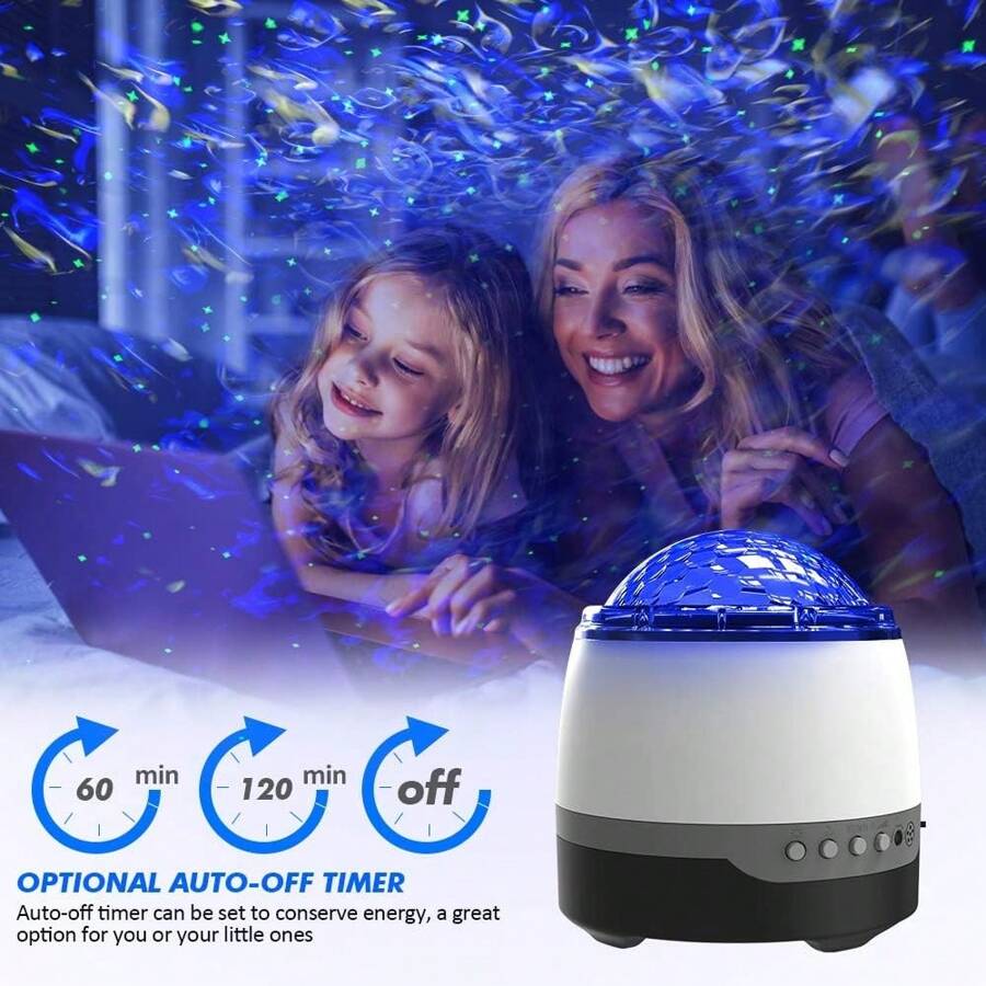 Star Projector - Nebula Ceiling Projection Night Light, Desktop Night Light With Multiple Lighting Modes, Remote Control And 360° Adjustable, Suitable For Indoor, Outdoor Backdrop, Bedroom, Holiday Party Decoration - white - View 1