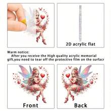 1pc 2d Plane Effect Green Butterfly Fairy Festival Party Decoration, Home Garden Tree Hanging Plaque Sign, Backpack Keychain Pendant Gifts Birthday Graduation