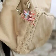 1pc 2d Plane Effect Green Butterfly Fairy Festival Party Decoration, Home Garden Tree Hanging Plaque Sign, Backpack Keychain Pendant Gifts Birthday Graduation