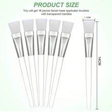 50pcs Mask Brush Mask Applicator Soft Facial Sapping Brush With Clear Plastic Handle Suitable For Skin Care, Body Butter Applicator Tool - Clear - View 12