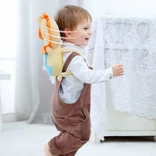 1pc Mint Blue Elephant Shaped Baby Head Protector For Learning To Walk, Ventilated, All Seasons Headguard, Baby Cushion Pillow - Mint Blue - View 3