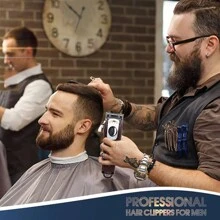 Rechargeable Hair Clipper For Men Cordless Hair Cutting Machine Professional Hair Trimmer Electric Barber Clippers Best Gift For Men - 酒紅色 - 查看 7