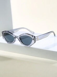 1 件男士小号多边形猫眼时尚眼镜，铆钉和镂空设计，适合街头摄影和时装秀派对太阳镜配饰万圣节海滩配饰眼镜太阳镜街头风格，适合毛衣夹克运动衫连帽衫皮裤和工装裤，适合夏季海滩度假、户外、旅行