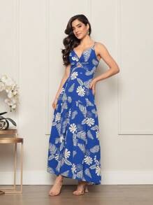 Women Maxi Dresses - Royal Blue - View 5