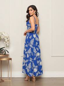 Women Maxi Dresses - Royal Blue - View 2