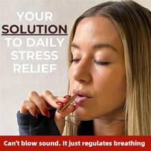 1 pieza/Set de 4 piezas Collar de respiración para ansiedad y estrés, dispositivo Calmigo de relajación para meditación, herramienta de respiración profunda para ataque de pánico, regalo de alivio de meditación para hombres y mujeres