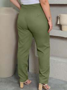 Plus Size Pants - Matcha - View 2
