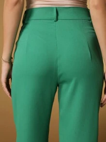 Women Pants - 綠色 - 查看 5