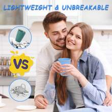 5个装小麦秸秆杯塑料杯不易破碎饮水杯可重复使用洗碗机友好型水杯（多色） - 彩色 - 查看 2