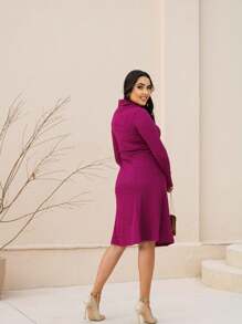 Women Midi Dresses - Màu Hoa hồng đỏ - Xem 2