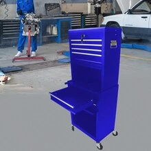 High Capacity Rolling Tool Chest With Wheels And Drawers, 6-Drawer Tool Storage Cabinet--BLUE - 藍色 - 查看 5