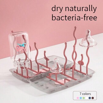 Multifunctional Foldable Drying Rack For Baby Bottles And Accessories, Portable Drainage Stand For Nipples And Pacifiers