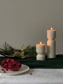 1 pieza de molde de silicona para hacer velas de resina de decoración con diseño de cilindro geométrico de rayas verticales y cristal epóxico, para velas aromáticas DIY