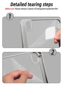 1 件灰色亚克力 Y 型折叠扁平保护壳,适用于 iPad Mini 6/Mini 7/9.7/10.2/10.5/Air 4/Air 5/10th/10.9/Pro 11"/Air 11"(M2)/Air 13"(M2)/Pro 11"(M4)/Pro 13"(M4) 2024 12.9",孔位以收到的实际产品为准,亚克力材质抗弯曲、抗摔,更好地保护您的 iPad,亚克力内外均有保护膜,使用前需撕下 - 灰色 - 查看 11