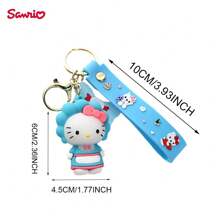 1PC Official Licensed Blue Funny Peripheral Keychains Cartoon Cute Key Chain Pretty Everyday Backpack Charms Car Key Decorations Party Favours For Girlfriends - Baby Blue - View 2