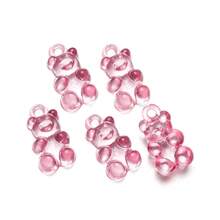 10 piezas/bolsa Cuentas de oso de acrílico de colores, colgante de oso DIY para hacer pulseras, aretes, collares y llaveros como accesorios para joyería - colgante - Ver 3