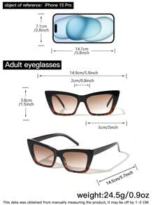 1 pièce Lunettes de mode vintage femme à l'œil de chat en acrylique avec contraste de couleurs, convient pour les sorties, les tenues et les cadeaux de vacances d'été, extérieur, voyage
