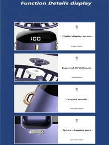 1 Rechargeable 1200 MAh Portable Handheld Mini Fan N15 Five Wind Mute Foldable Suitable For Outing Play Desktop Office Use - White - View 8