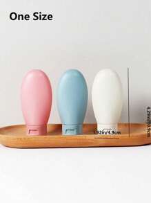 3pcs/Set Refillable Silicone Travel Bottles Set,Silicone Leak Proof Travel Bottles Set Carry On Refillable Squeezable Containers For Shampoo, Lotion, Toiletries - Leak Proof And Squeezable For Shampoo, Lotion, And Toiletries - Perfect For Carry On And On-The-Go Use - Multicolor - View 7