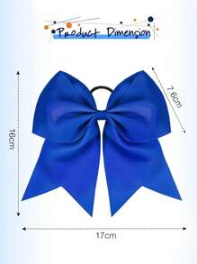 2 Packs Girl's School Sports Cheerleading Bow 8 Inch Cheer Hair Bows Large Cheerleading Hair Bows With Ponytail Holder For Teen Girls Softball Cheerleader Outfit Uniform