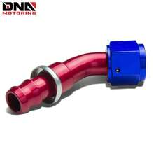 12AN 45 Degree Push Lock / Push On Hose End Fitting Adapter,Aluminum,Red/Blue - 紅色 - 查看 2