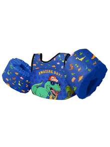 1pc Kids Cartoon Vest Swimsuit, Non-Inflatable Safety Floating Swimwear - Multicolor - View 11