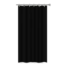 Cortina Box Lisa Com Ganchos Impermeável Antimofo 100% Vinil 1,98x1,38 2 Cores Disponíveis Preto e Branco - Preto - Visão 2