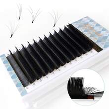 Extensões de cílios Gorota Super Soft Blomming Lashes Easy Fan Mega Volume Fans 8-20mm Todos os Tamanhos Suprimentos de Cílios para a Beleza dos Olhos - C - Visão 5