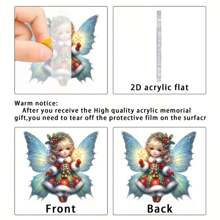 1pc 2d Hiệu ứng máy bay Bướm xanh Tiên trang trí tiệc, Biển treo cây trong vườn nhà, Mặt dây chuyền móc khóa ba lô, Trang trí nhà cửa, Trang trí phòng, Trang trí tường - Nhiều màu - Xem 5