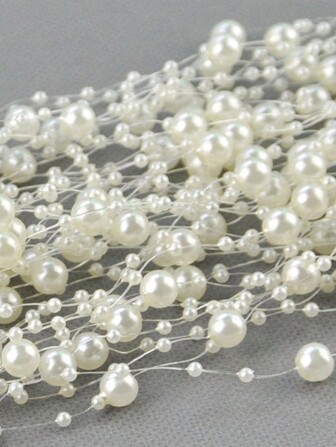 1 卷/197 英寸/500 厘米满天星 8+3 鱼线串珠仿珍珠串珠链婚礼手捧花装饰 DIY 珠宝配饰手工珠宝配饰新娘发饰项链手链配饰