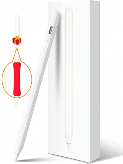 قلم تفاعلي متوافق مع جهاز iPad، قلم نشط بشحن سريع، مع إمكانية التحكم في لمس الكف وتقريب الميل، متوافق مع Apple بشكل مغناطيسي، للأجهزة iPad Pro 11"/12.9" من 2018-2024، iPad 10/9/8/7/6، iPad mini 5/6، iPad Air 3/4/5