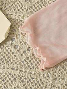 1 pieza Chaqueta de malla transparente anti-UV para mujer para vestido ligero con tirantes, cubierta de chifón sin mangas