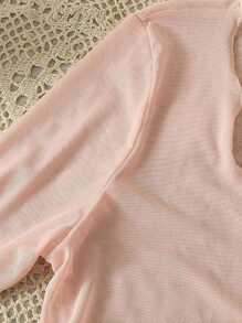 1 pieza Chaqueta de malla transparente anti-UV para mujer para vestido ligero con tirantes, cubierta de chifón sin mangas