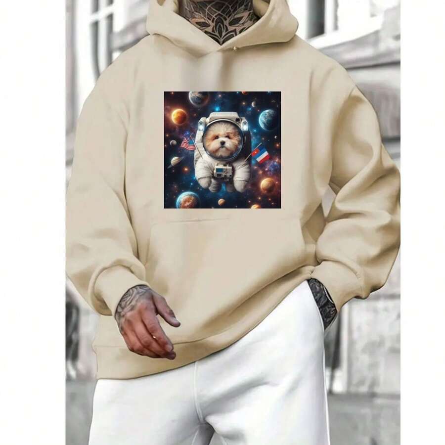 Men Hoodies - Màu be - Xem 1