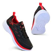 Men Sneakers - ĐEN ĐỎ - Xem 4