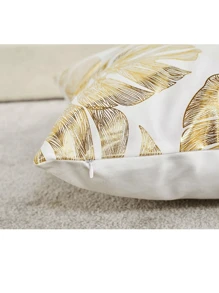 4 Funda Para Cojin Decorativo Almohada De Terciopelo 45x45cm - Dorado - Ver 6