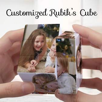 Custom Photo Personalized Picture Cube Photo Cube Puzzle Gift For Friends Creative Gift, Father's Day Gift Multi-Functional, Ornamental Exquisite, Stylish, Fashionable Personalized Christmas Ornaments Custom Puzzle, Customized Crafts, Gifts For Men>Customized Crafts, Puzzles For Adults Custom, Customized Gifts>Customized Crafts, Personalized Cube